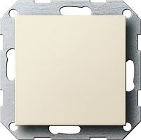 Переключатель самовозвратный без рамки Gira System55 1-кл. проходной 10А кремовый глянец картинка